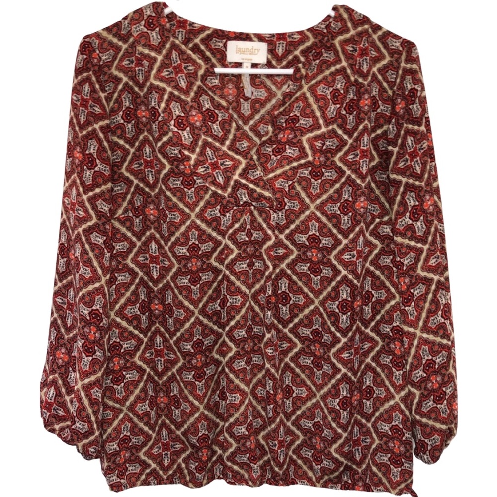 Laundry | Shelli Segal Red Blouse